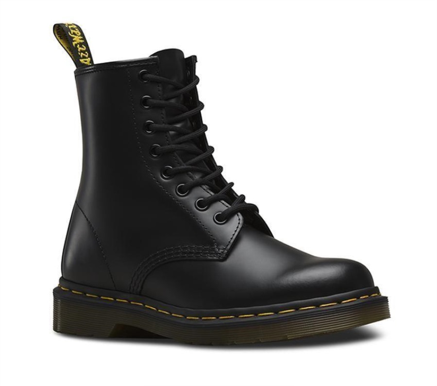 Sort Glatt Dr.martens Norge 1460 Glatt