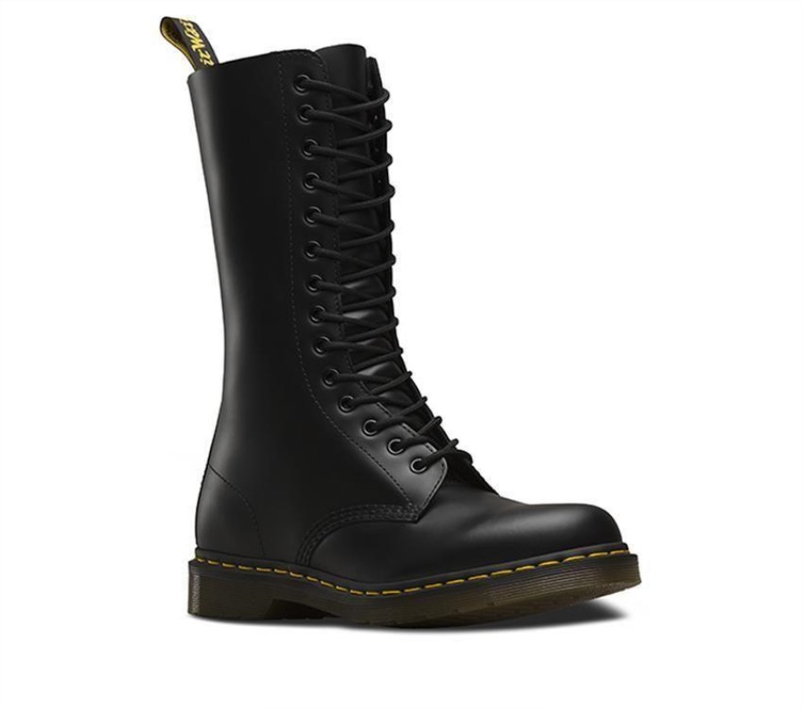 Sort Glatt Dr.martens Norge 1914 Glatt