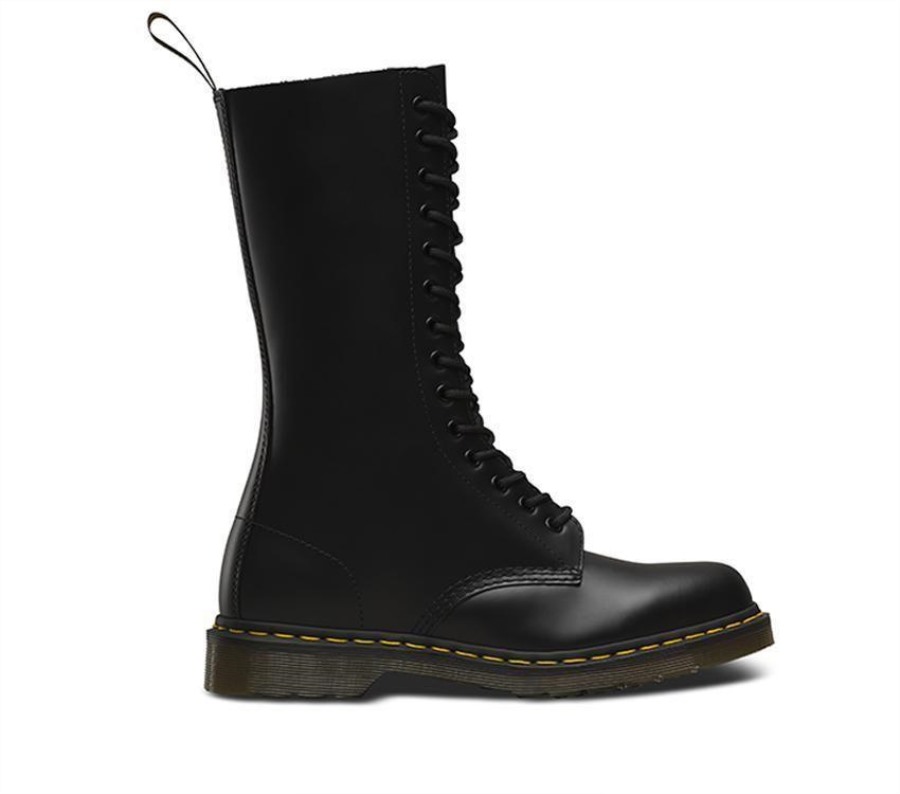 Sort Glatt Dr.martens Norge 1914 Glatt