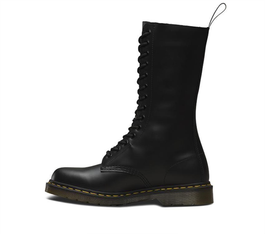 Sort Glatt Dr.martens Norge 1914 Glatt