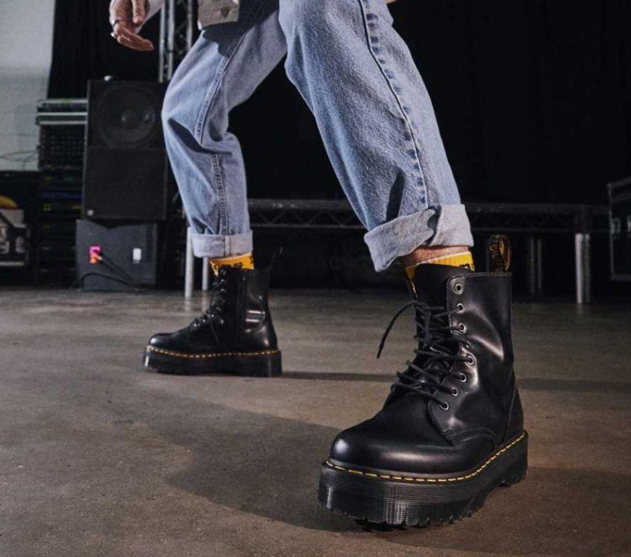 Dr.martens Norge Jadon Sort Polert Glatt