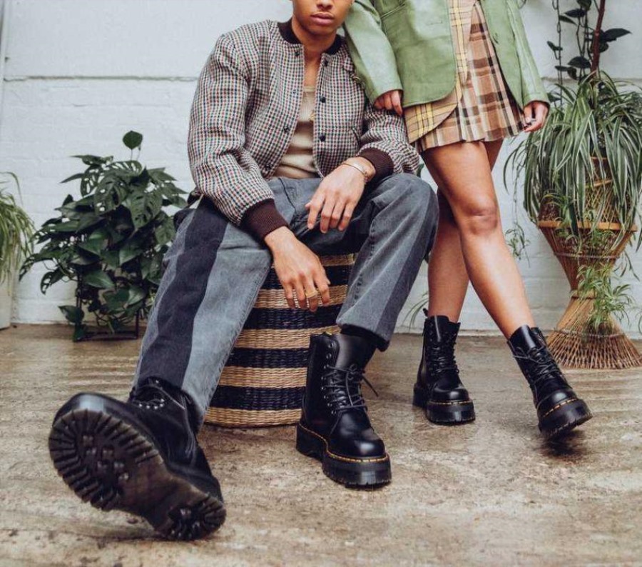 Dr.martens Norge Jadon Sort Polert Glatt