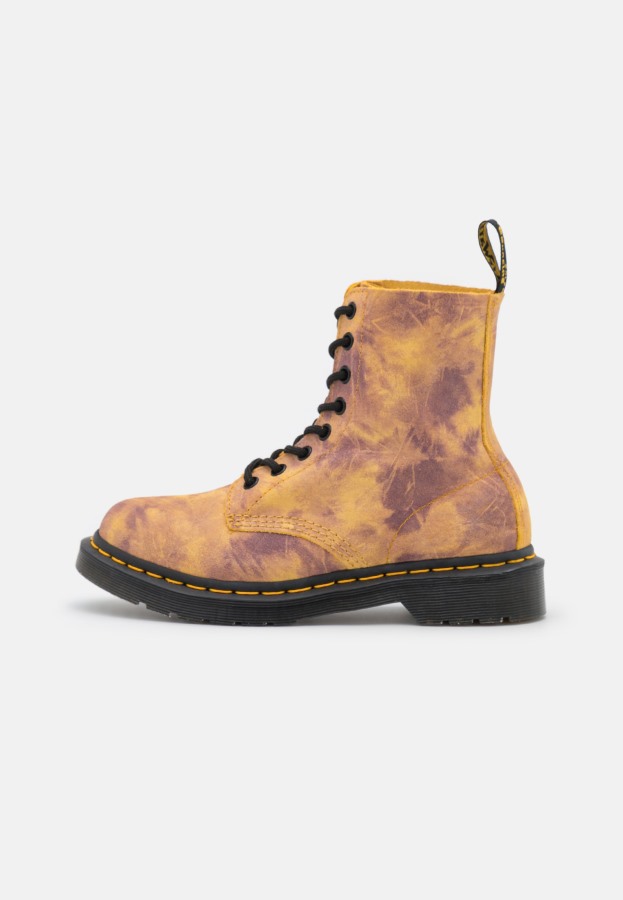 Brent Gul Dr.martens Norge 1460 Pascal Ankelstøvletter Med Snøring
