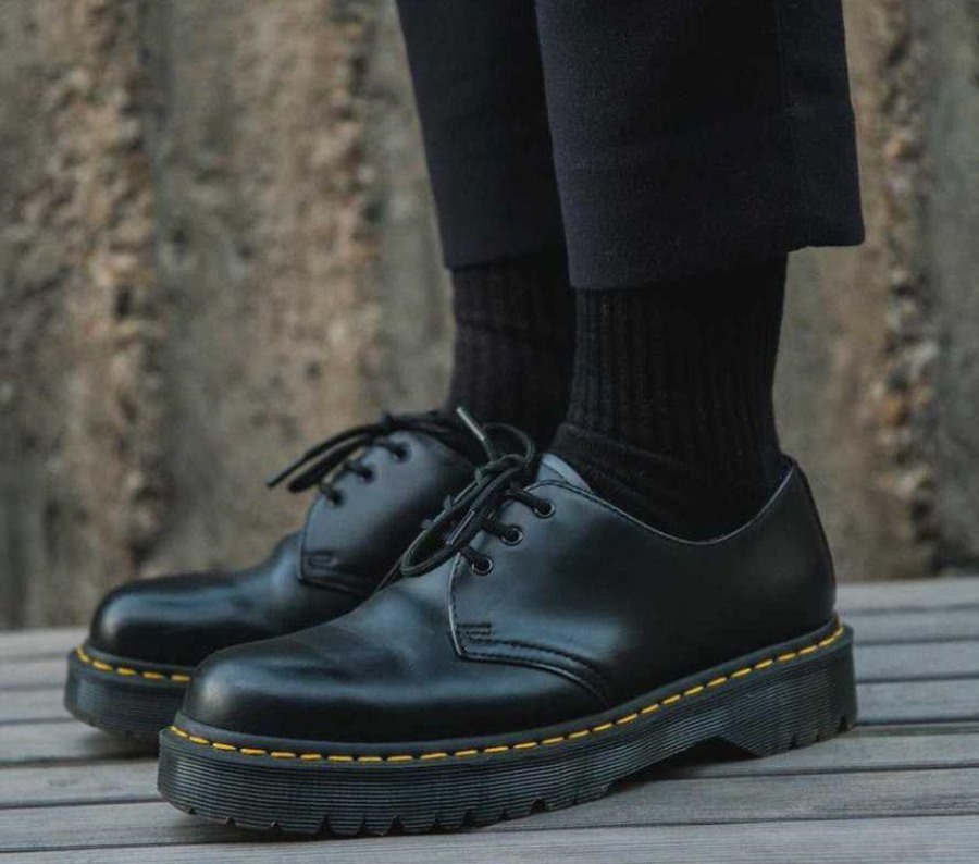 Sort Glatt Dr.martens Norge 1461 Bex