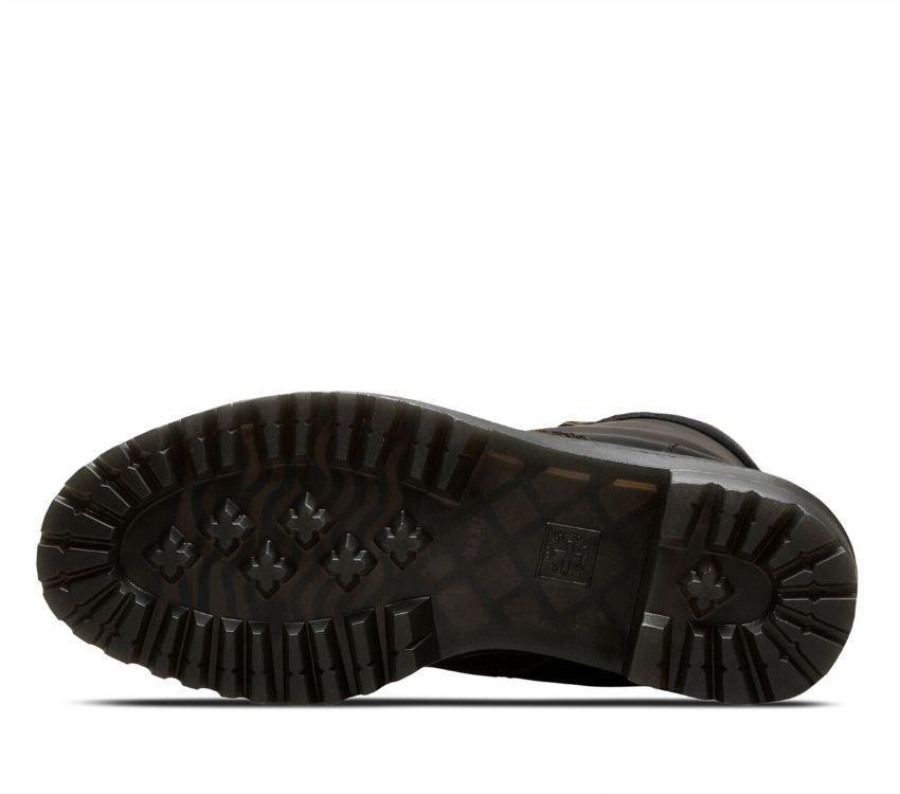 Svart Vintage Glatt Dr.martens Norge Leona Vintage Støvel Med Hæl