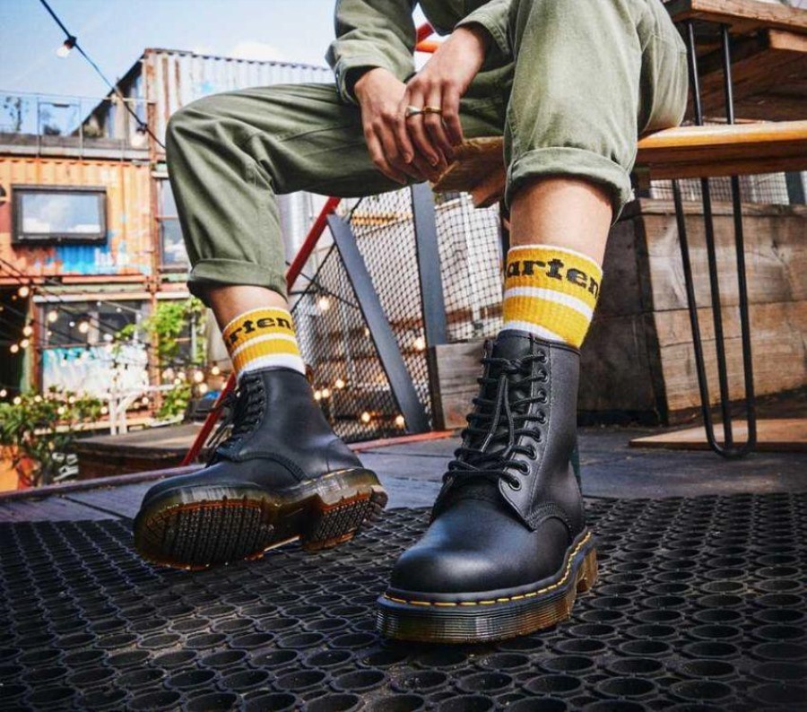 1460 Sklisikre Dr.martens Norge Black Industrial Full Grain