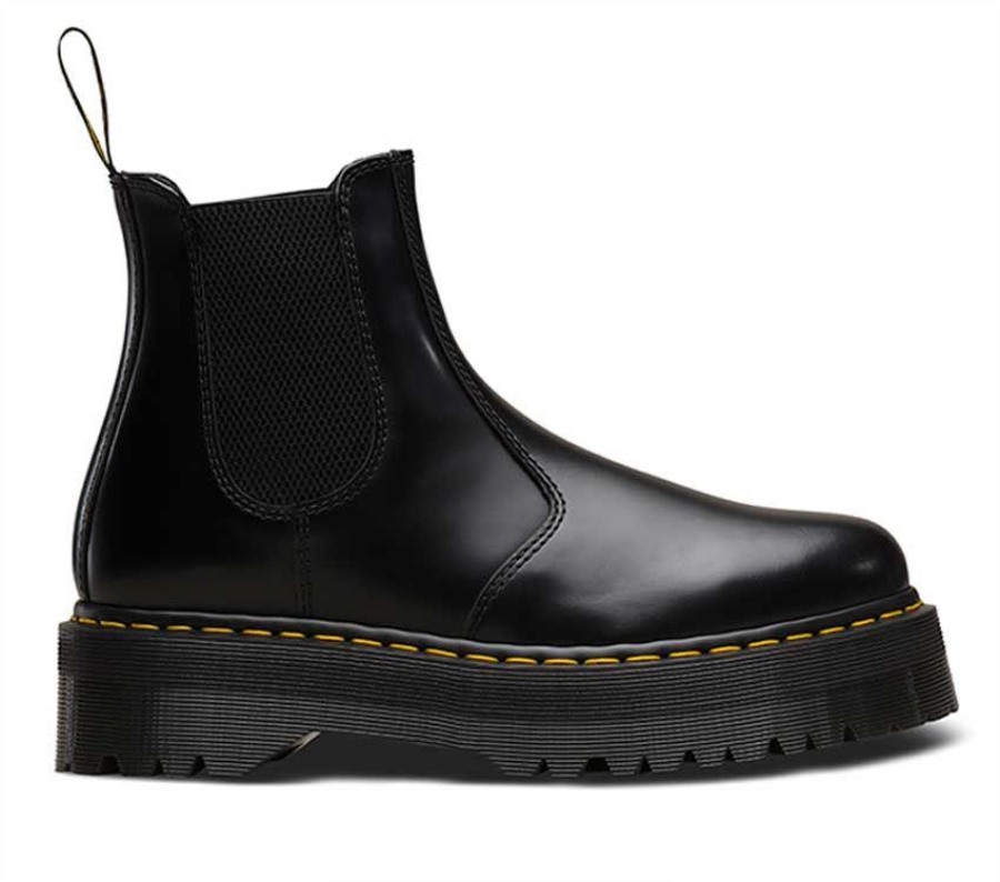 Sort Polert Glatt Dr.martens Norge 2976 Quad