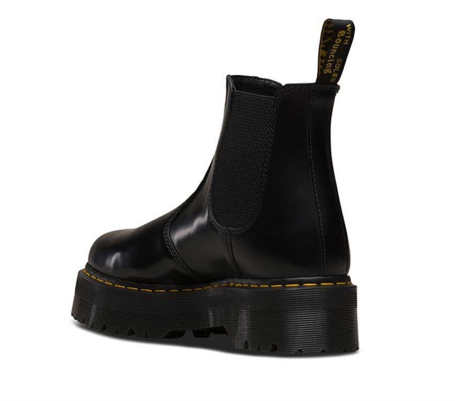 Sort Polert Glatt Dr.martens Norge 2976 Quad