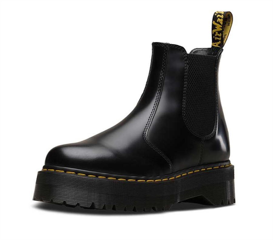 Sort Polert Glatt Dr.martens Norge 2976 Quad