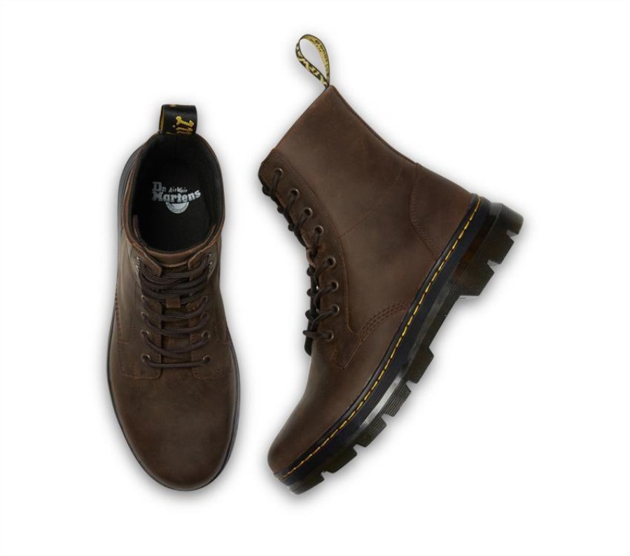 Kammer Crazy Horse Boot Dr.martens Norge Mørkebrun Crazy Horse