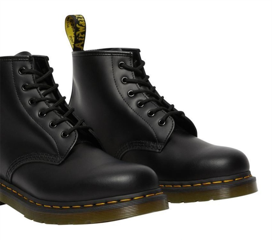 Dr.martens Norge 101 Smooth 6 Eye Boot Black Smooth