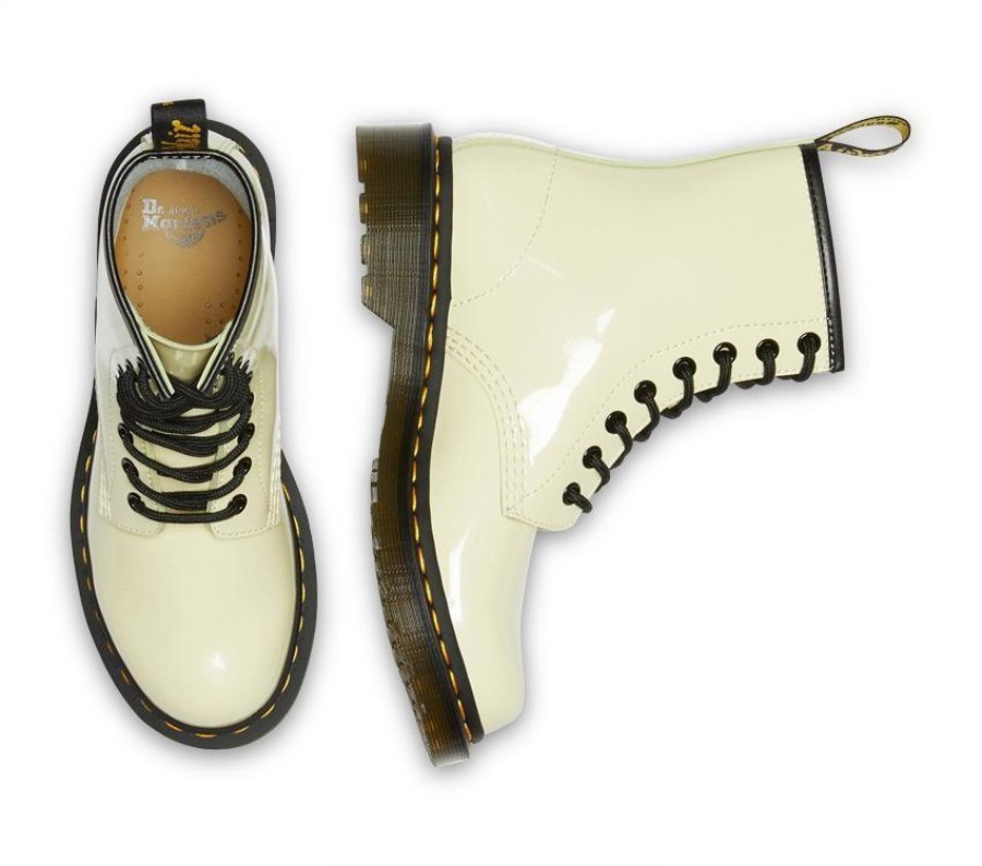 1460 Patentlamper Dr. Martens Norge Toile Cream Patentlamper