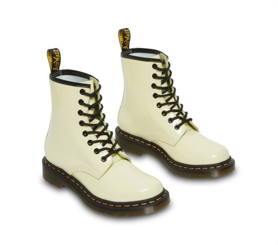 1460 Patentlamper Dr. Martens Norge Toile Cream Patentlamper
