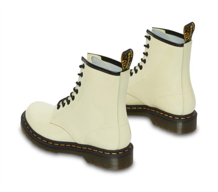 1460 Patentlamper Dr. Martens Norge Toile Cream Patentlamper