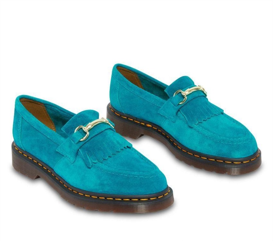 Adrian Snaffle Loafer Dr.martens Norge Turkis Desert Oasis Semsket Skinn