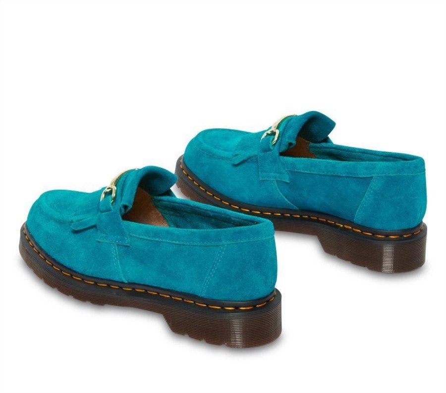 Adrian Snaffle Loafer Dr.martens Norge Turkis Desert Oasis Semsket Skinn