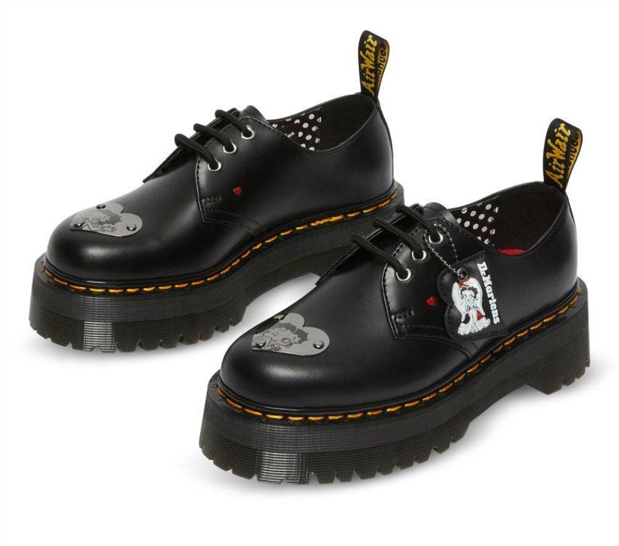 Svart Dr.martens Norge Betty Boop 1461 Quad