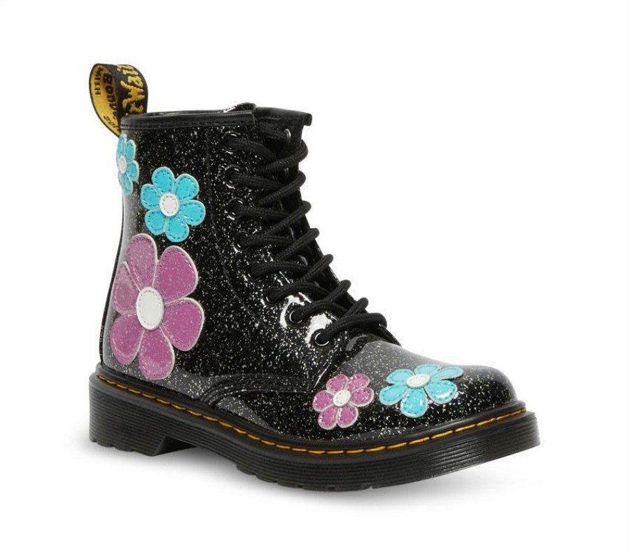 Sort Dr.martens Norge Junior 1460 Glitter Patent