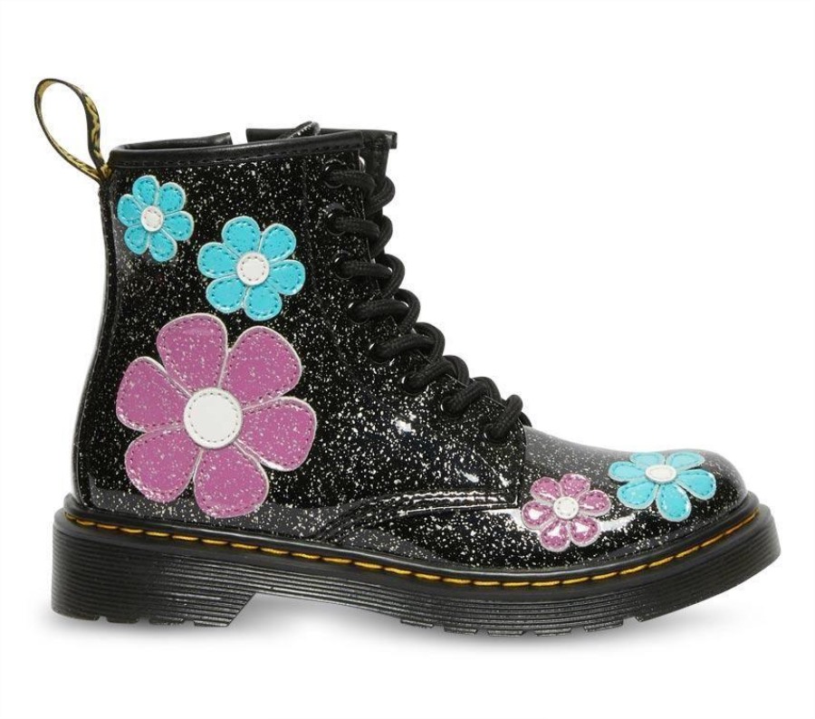 Sort Dr.martens Norge Junior 1460 Glitter Patent