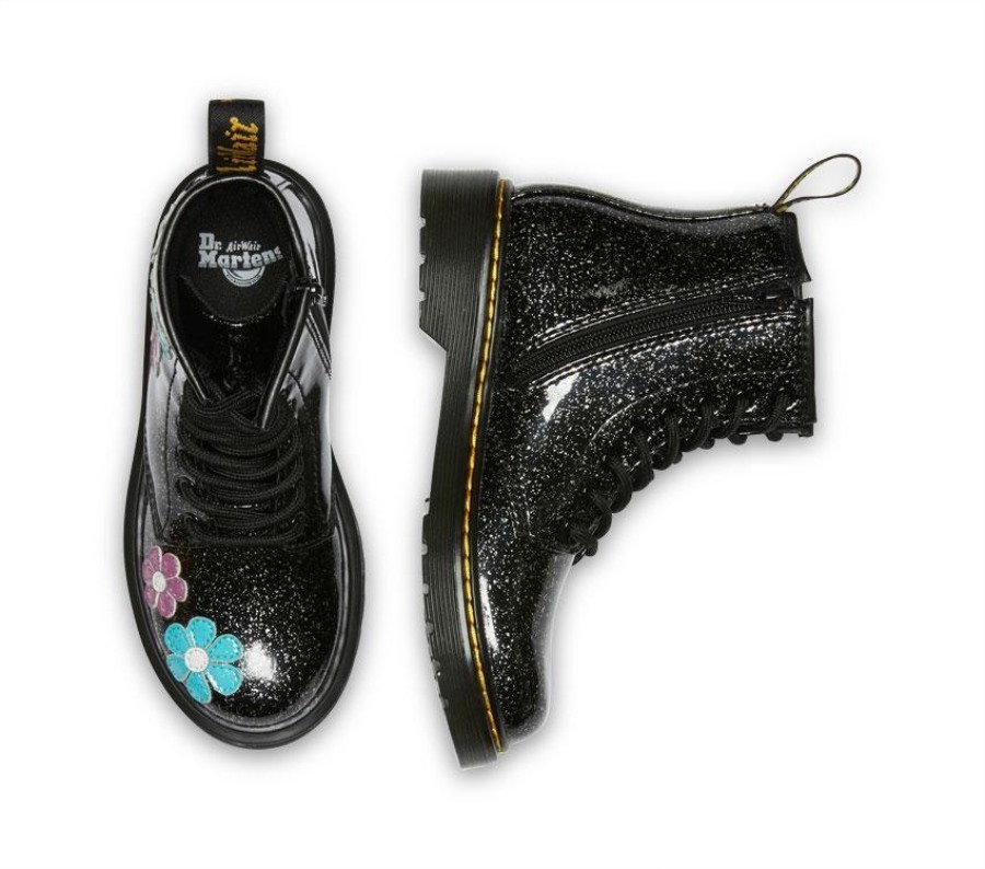 Sort Dr.martens Norge Junior 1460 Glitter Patent