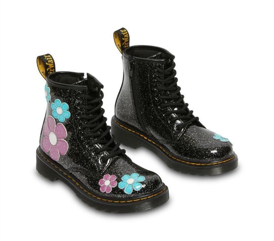 Sort Dr.martens Norge Junior 1460 Glitter Patent