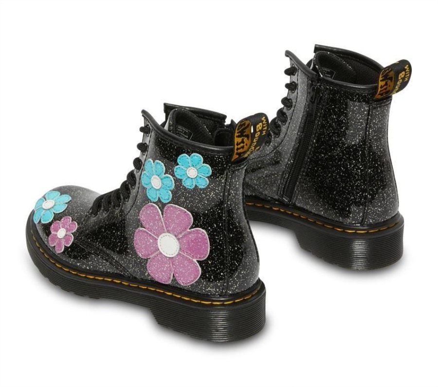 Sort Dr.martens Norge Junior 1460 Glitter Patent