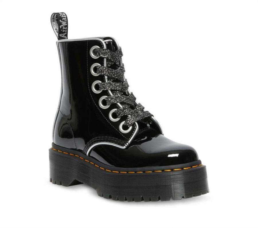 Sorte Dr. Martens Norge Molly Patentlamper
