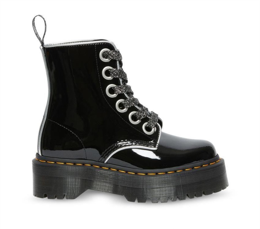 Sorte Dr. Martens Norge Molly Patentlamper