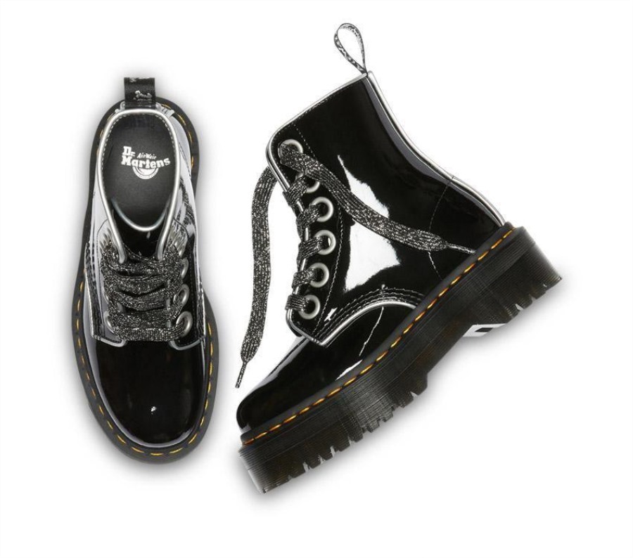 Sorte Dr. Martens Norge Molly Patentlamper