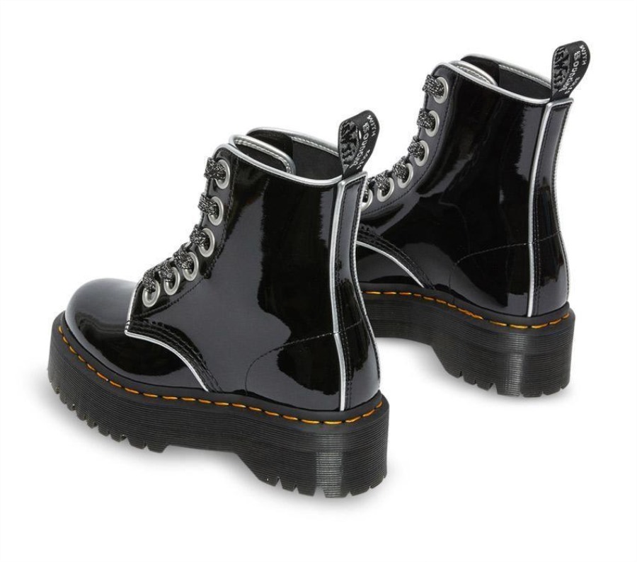 Sorte Dr. Martens Norge Molly Patentlamper