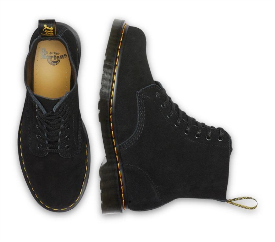 Svart E.h Semsket Skinn Dr.martens Norge 1460 Pascal Eh Semsket Sko