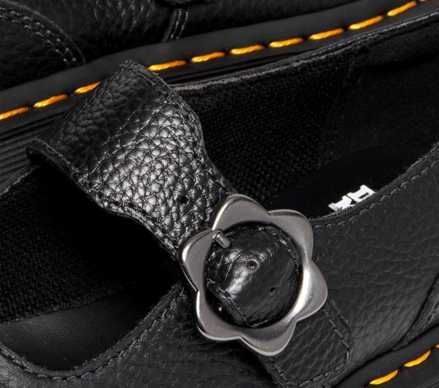 Svartmalt Nappa Dr.martens Norge Addina Quad Flower