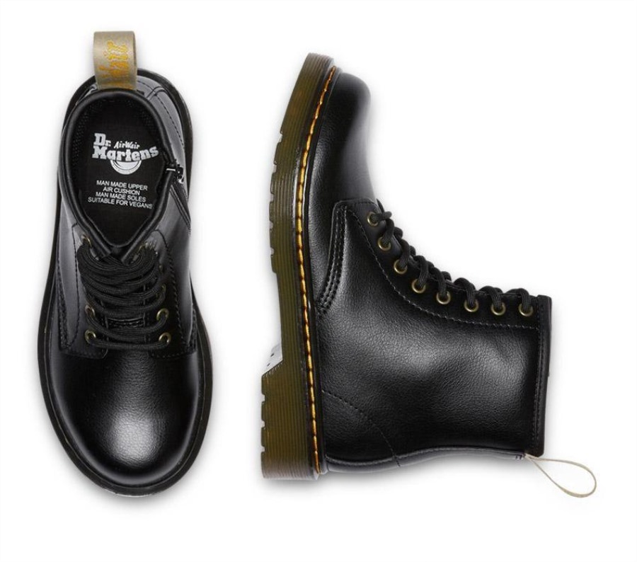 Svart Newbury Tumble Dr.martens Norge Juniors 1460 Vegan