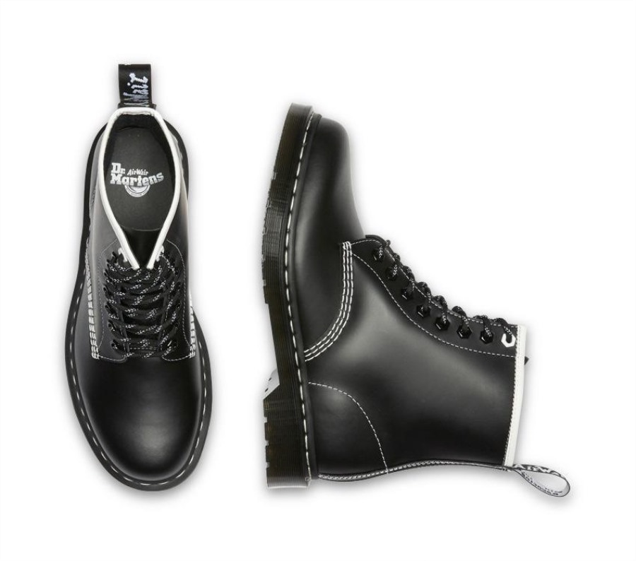 Sort Glatt Dr.martens Norge 1460 Disrupt Glatt