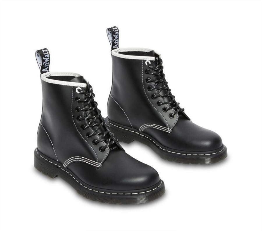 Sort Glatt Dr.martens Norge 1460 Disrupt Glatt