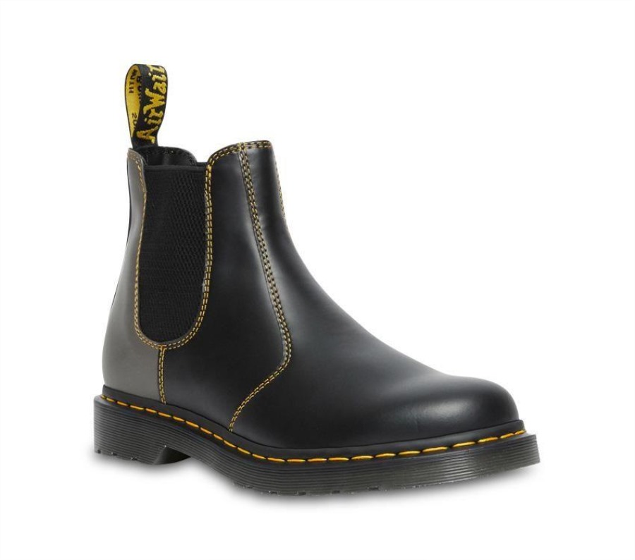 Sort Glatt Dr.martens Norge 2976 Chelsea Smooth Clash