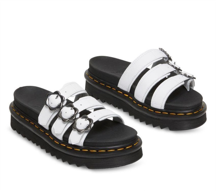 Blaire Floral Slide Dr.martens Norge White Hydro