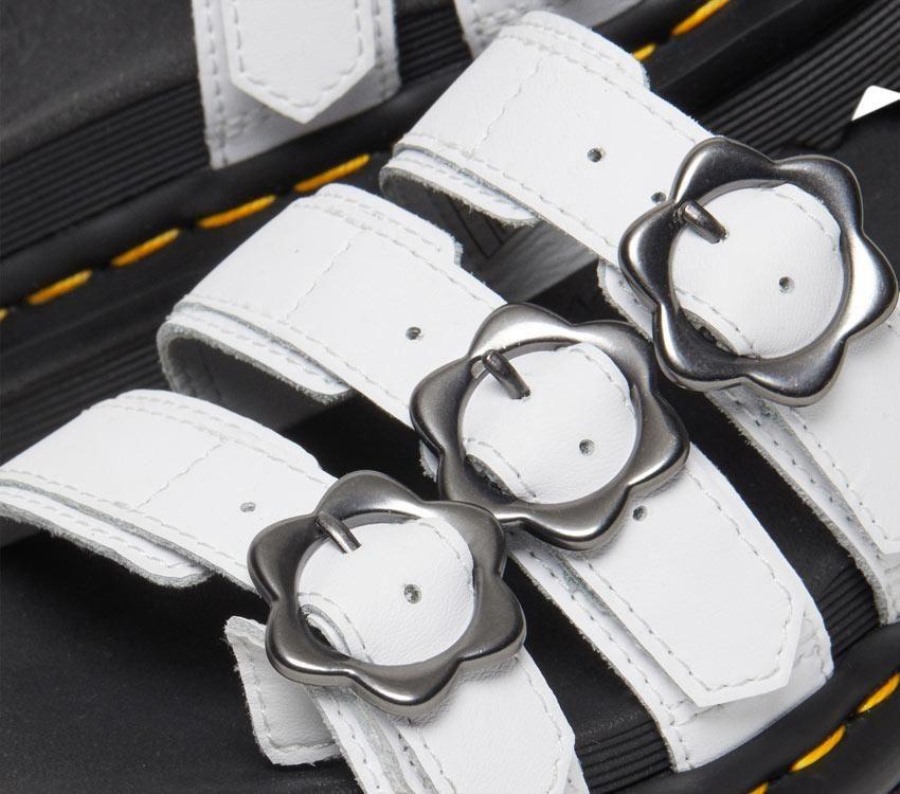 Blaire Floral Slide Dr.martens Norge White Hydro