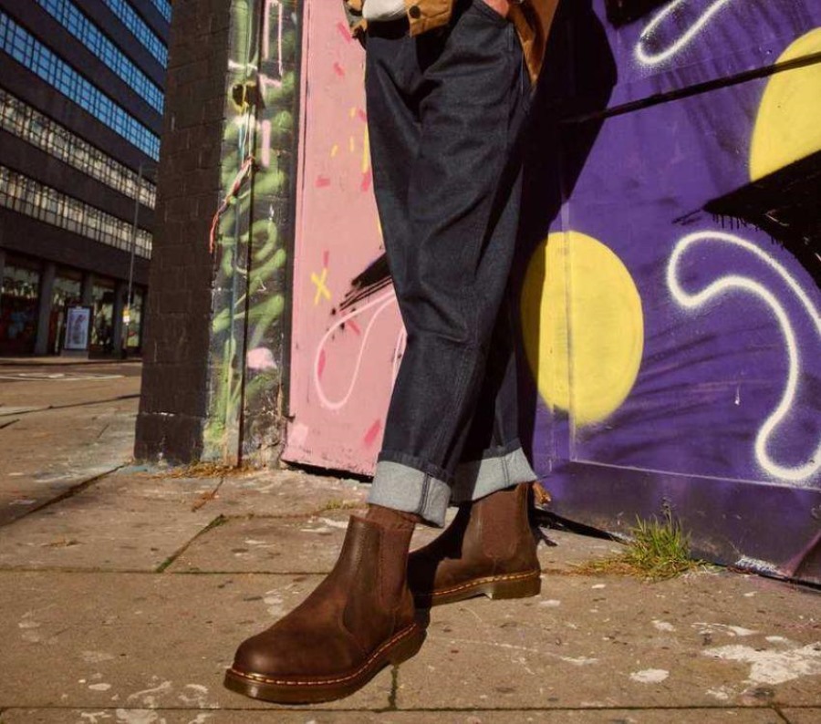 Mørk Brun Crazy Horse Dr.martens Norge 2976 Crazy Horse Chelsea Boot