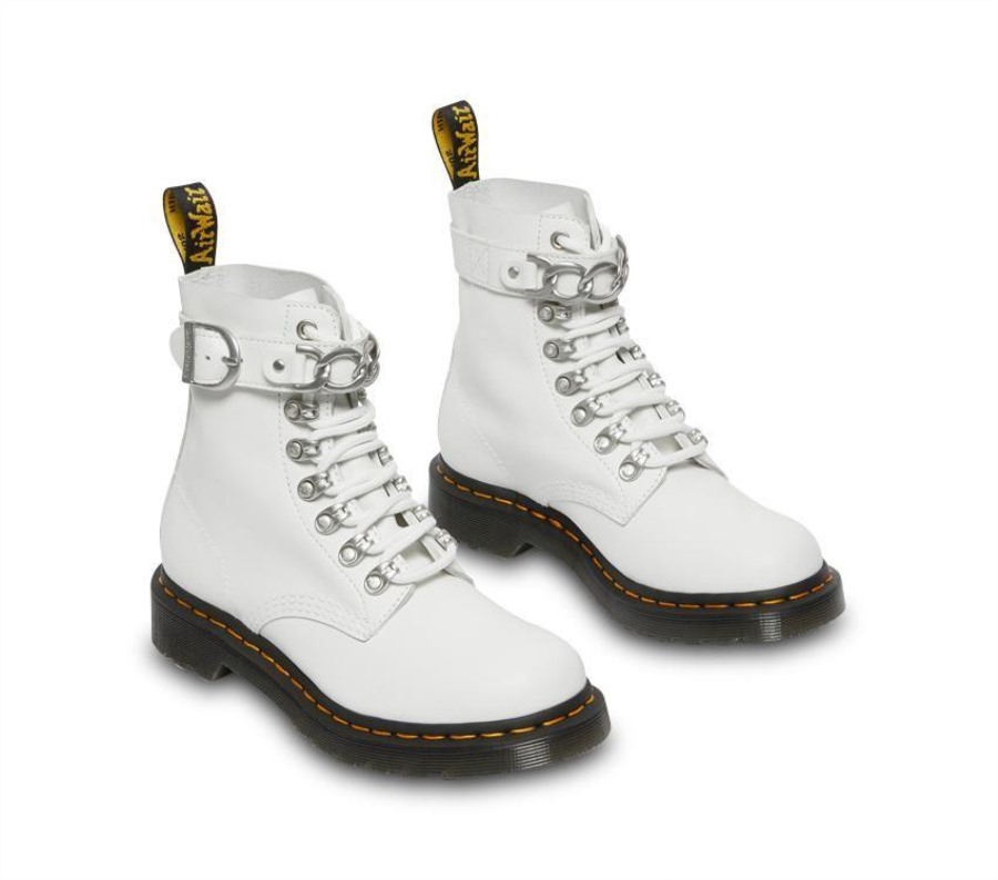 Dr.martens Norge 1460 Pascal Kjede Hvit Sendal