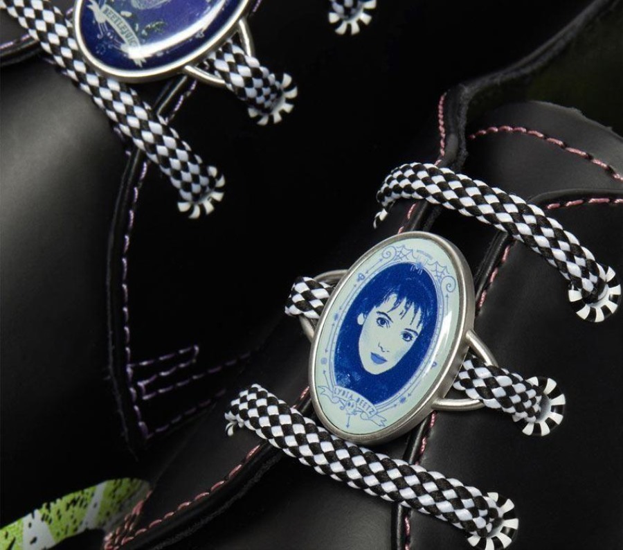 Dr.martens Norge 1461 Beetlejuice Sort Glatt Backhand