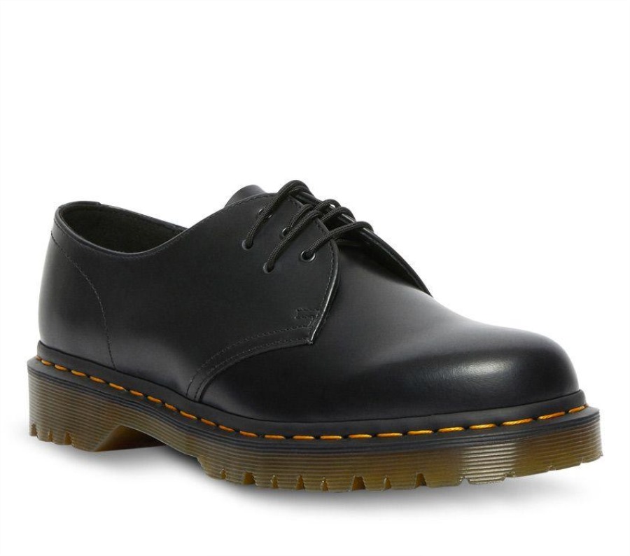 Dr.martens Norge 1461 Extreme Blonder Polert Glatt Svart Polert Glatt
