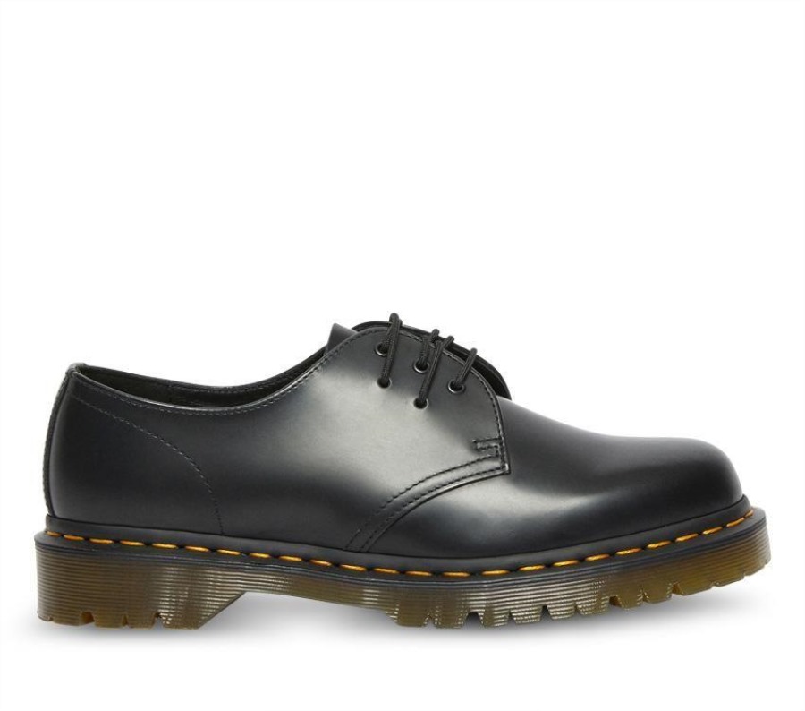 Dr.martens Norge 1461 Extreme Blonder Polert Glatt Svart Polert Glatt