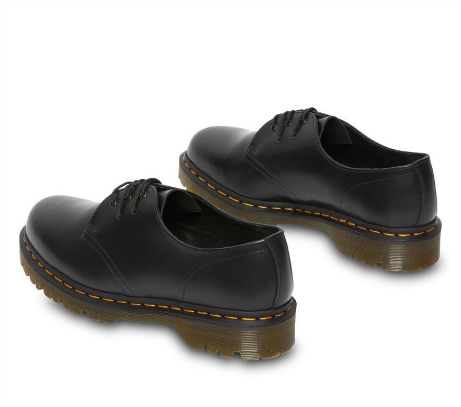 Dr.martens Norge 1461 Extreme Blonder Polert Glatt Svart Polert Glatt