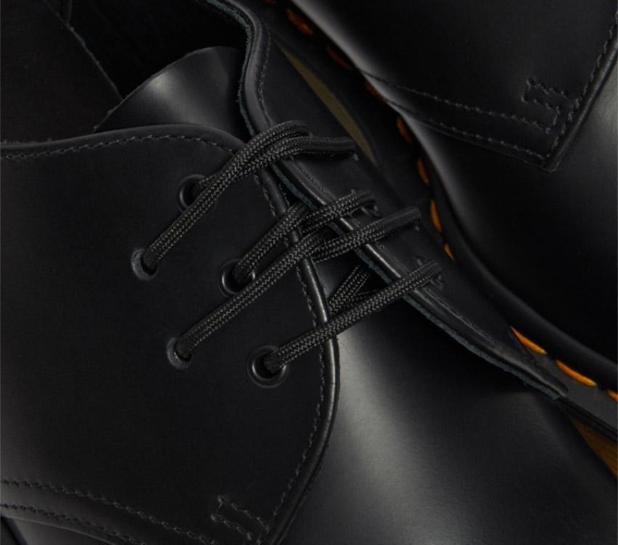 Dr.martens Norge 1461 Extreme Blonder Polert Glatt Svart Polert Glatt