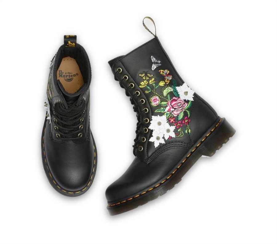 Dr.martens Norge 1490 Floral Bloom Black