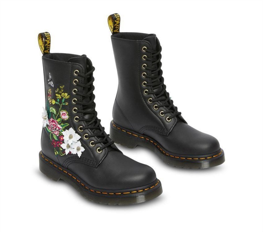 Dr.martens Norge 1490 Floral Bloom Black