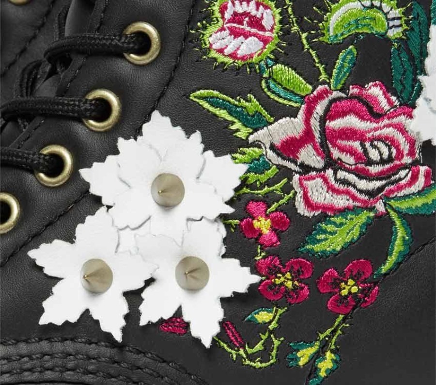 Dr.martens Norge 1490 Floral Bloom Black