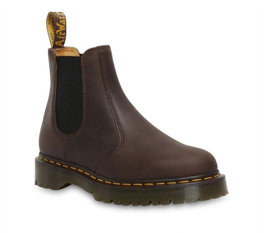Dr.martens Norge 2976 Bex Crazy Horse Chelsea Boot Mørk Brun Crazy Horse