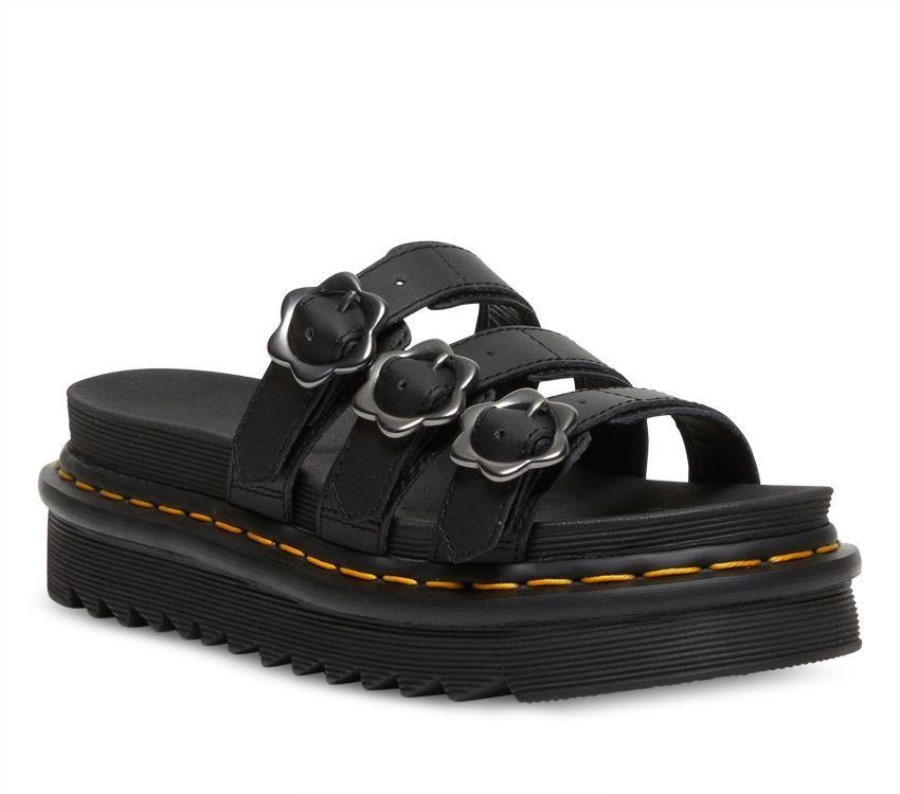 Dr.martens Norge Blaire Floral Slide Black Hydro